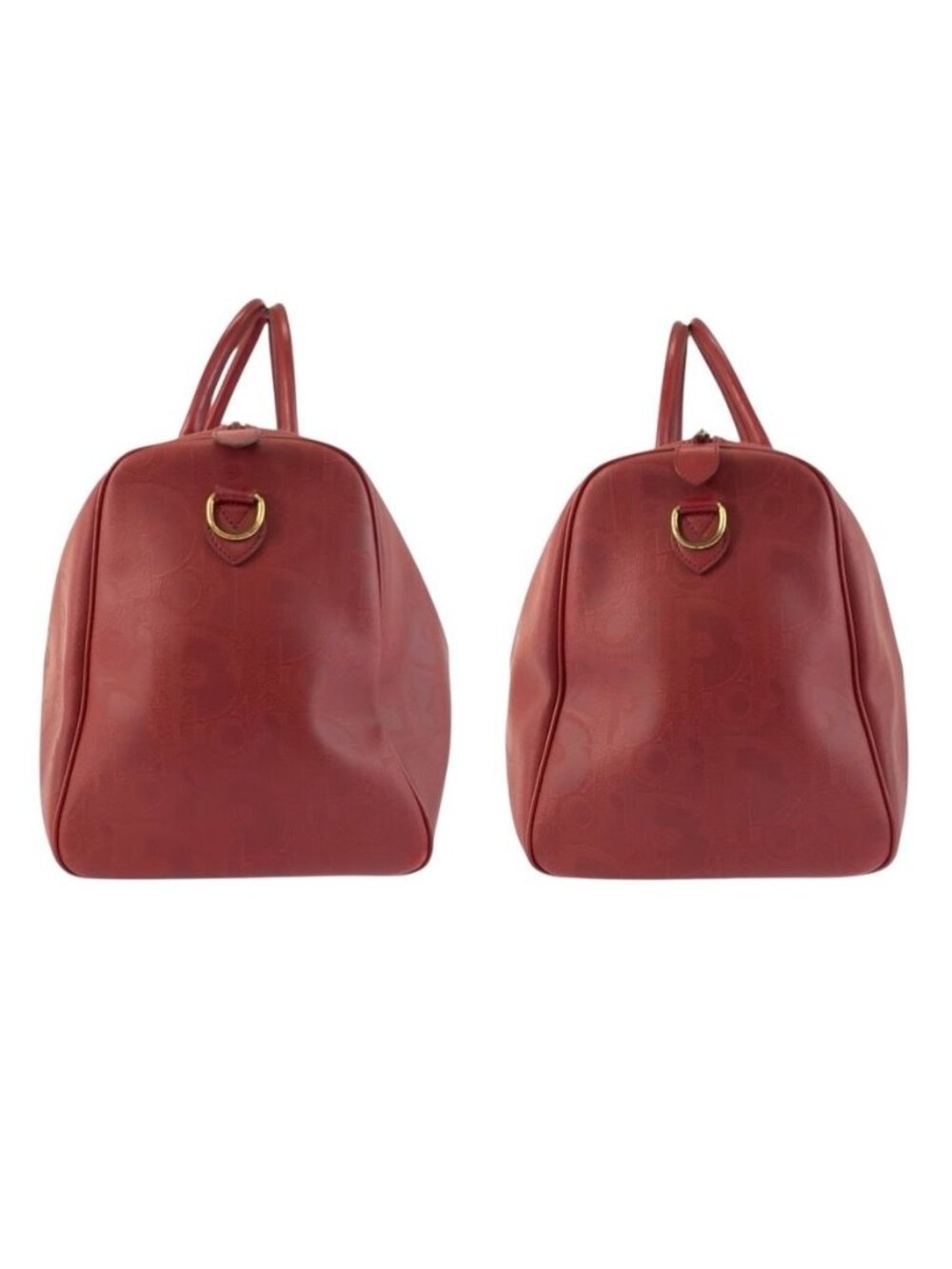 Dior Vintage Trotter Red Boston Bag 2-Way - Picture 8 of 9